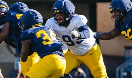WVU DL Nate Gabriel stepping outside comfort zone becoming vocal leader